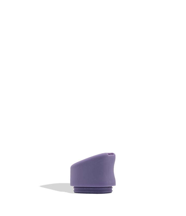 A single lavender purple silicone straw lid with a matching threaded base, shown on a clean white background with a soft shadow.
