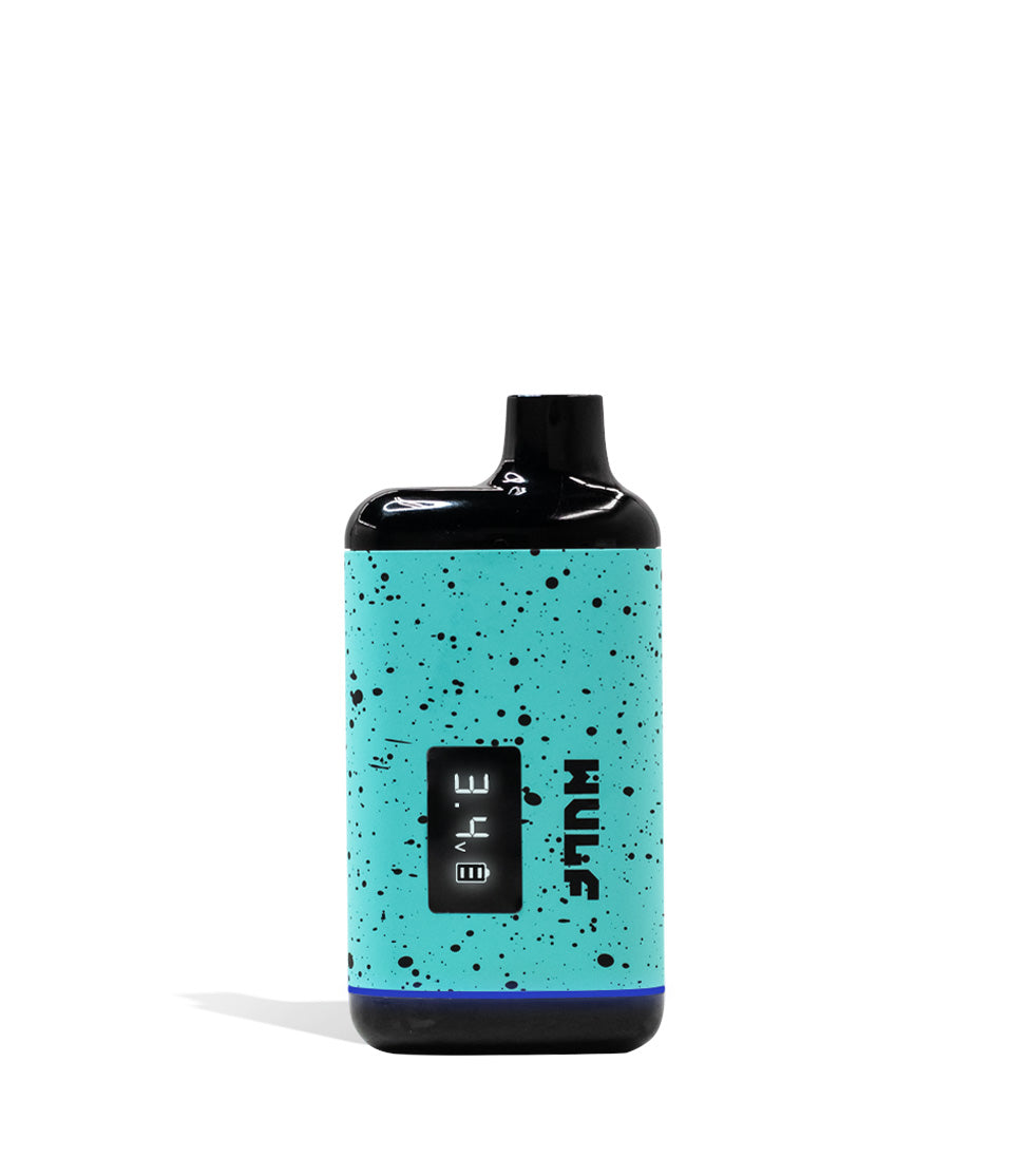 Teal and Black Spatter Wulf Mods Recon Cartridge Vaporizer on white background
