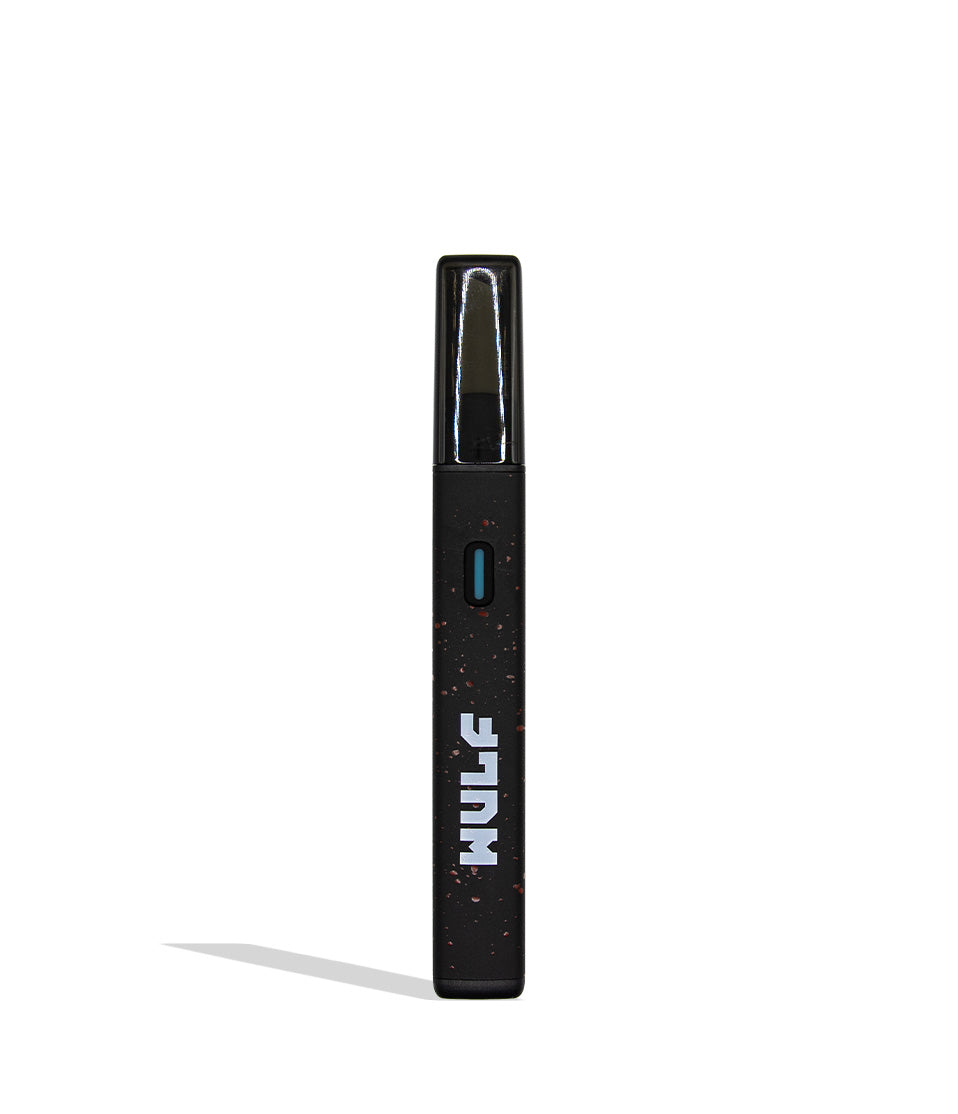Wulf Slyce hot knife dab tool in black red spatter on white background