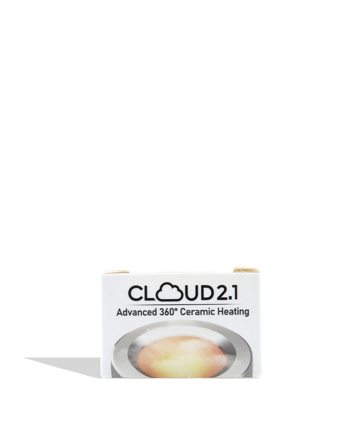 A white rectangular product box for CLOUD 2.1 Advanced 360° Ceramic Heating, featuring a circular graphic of a glowing heating element on the front, set against a plain white background with a soft shadow.
