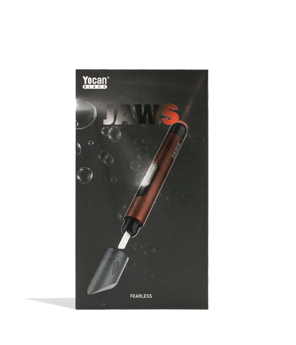 Red Yocan Black Jaws Hot Knife and Thermometer Packaging Front View on White Background