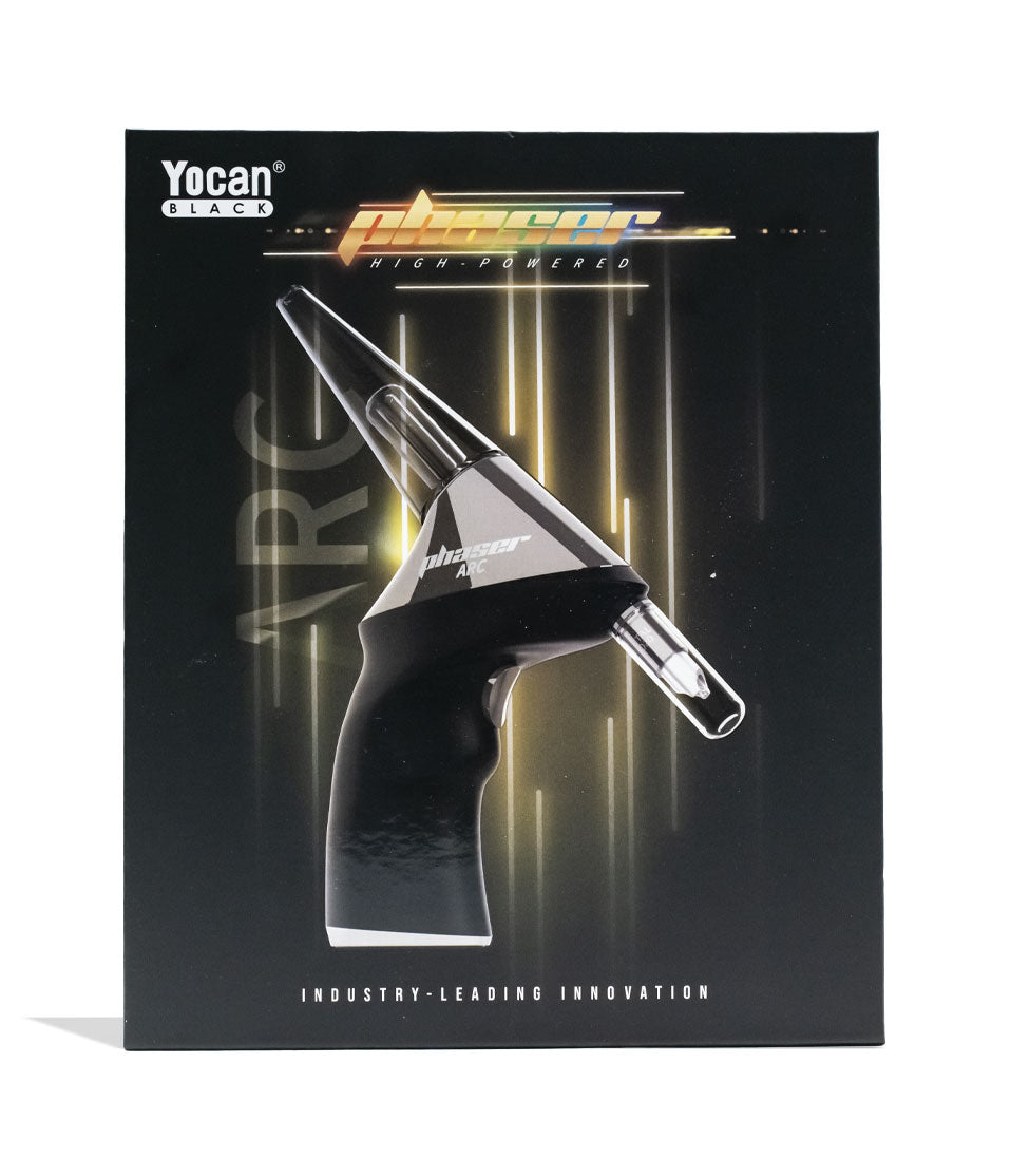 Gunmetal Yocan Black Phaser Arc Nectar Collector Packaging Front View on White Background