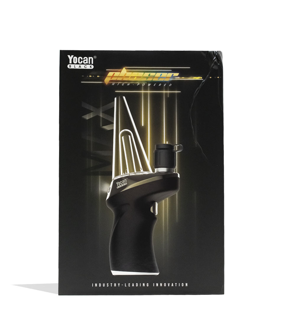 Gunmetal Yocan Black Phaser Max E-Rig Packaging Front View on White Background