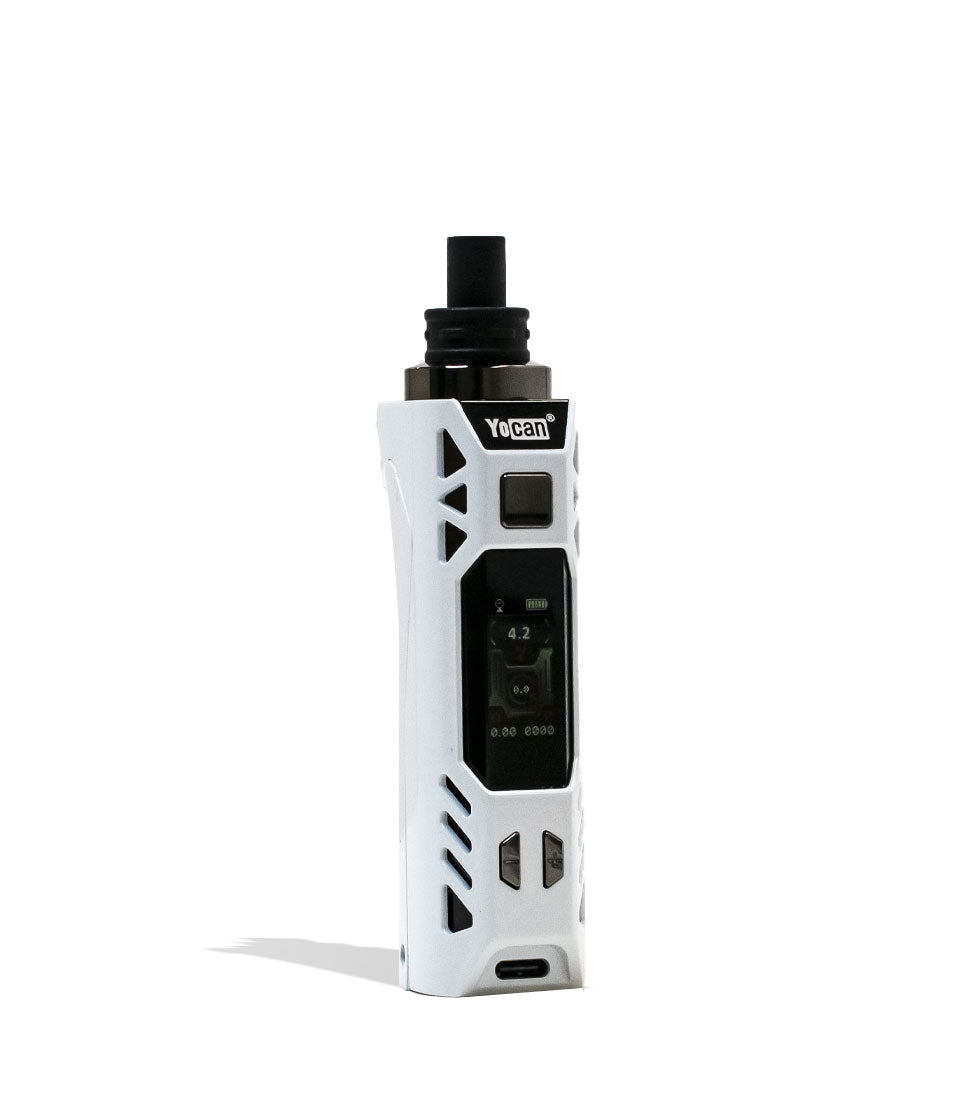 White Yocan Cylo Wax Vaporizer Angle View on White Background
