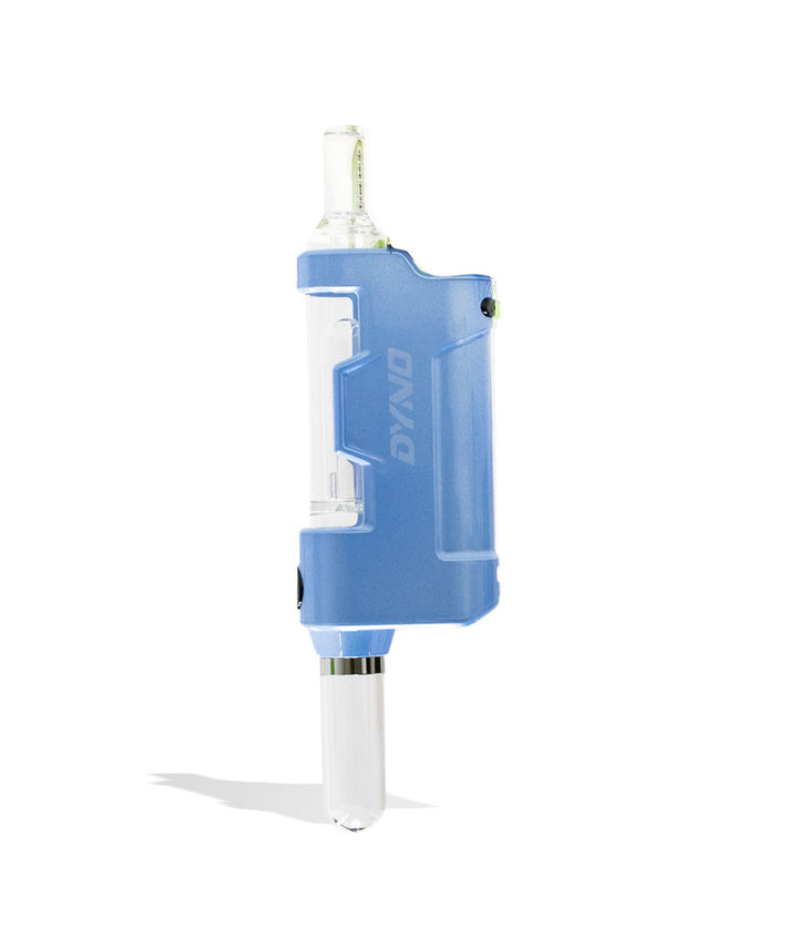 Blue Yocan Dyno Digital Nectar Collector with Glass Bubbler Front View on White Background