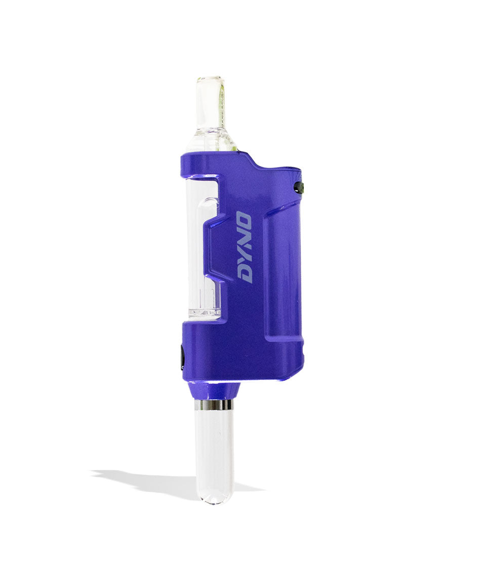 Purple Yocan Dyno Digital Nectar Collector with Glass Bubbler Front View on White Background