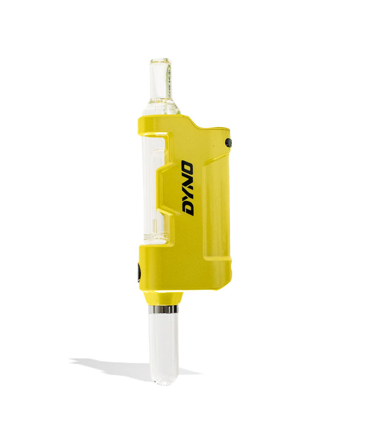 Yellow Yocan Dyno Digital Nectar Collector with Glass Bubbler Front View on White Background