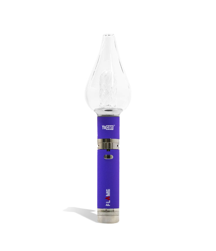 Violet Yocan Flame Dab Pen and Nectar Collector Kit on white studio background