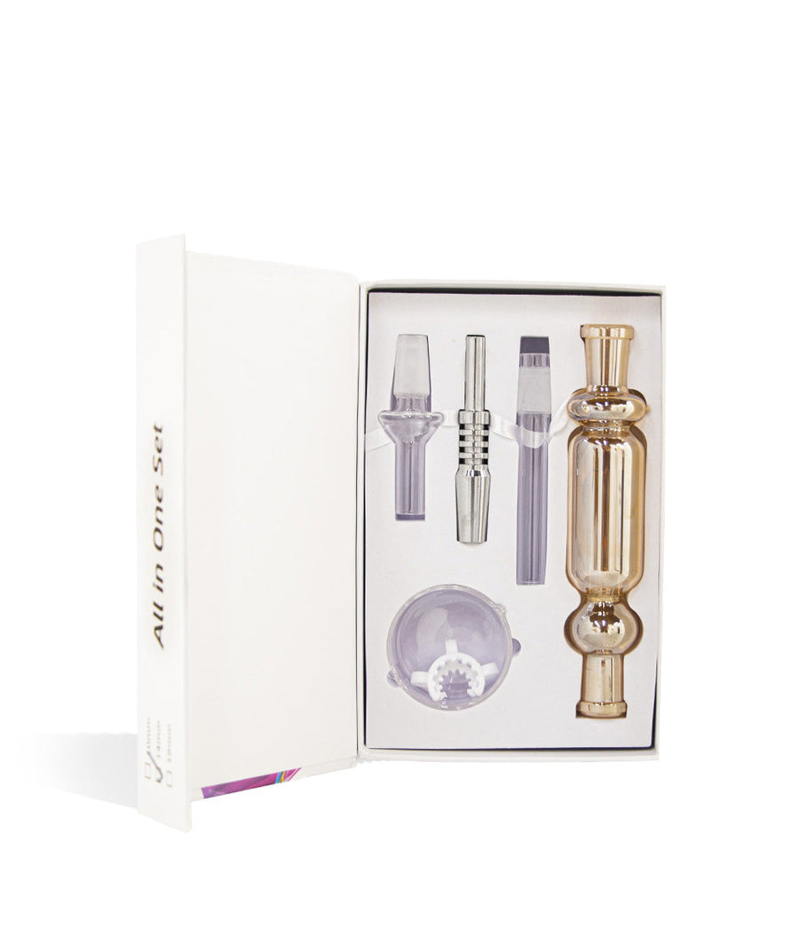 Gold 14mm Nectar Collector Kit on white background