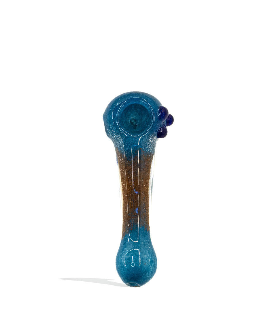 Blue/Brown 4 inch Colored Handpipe on white background