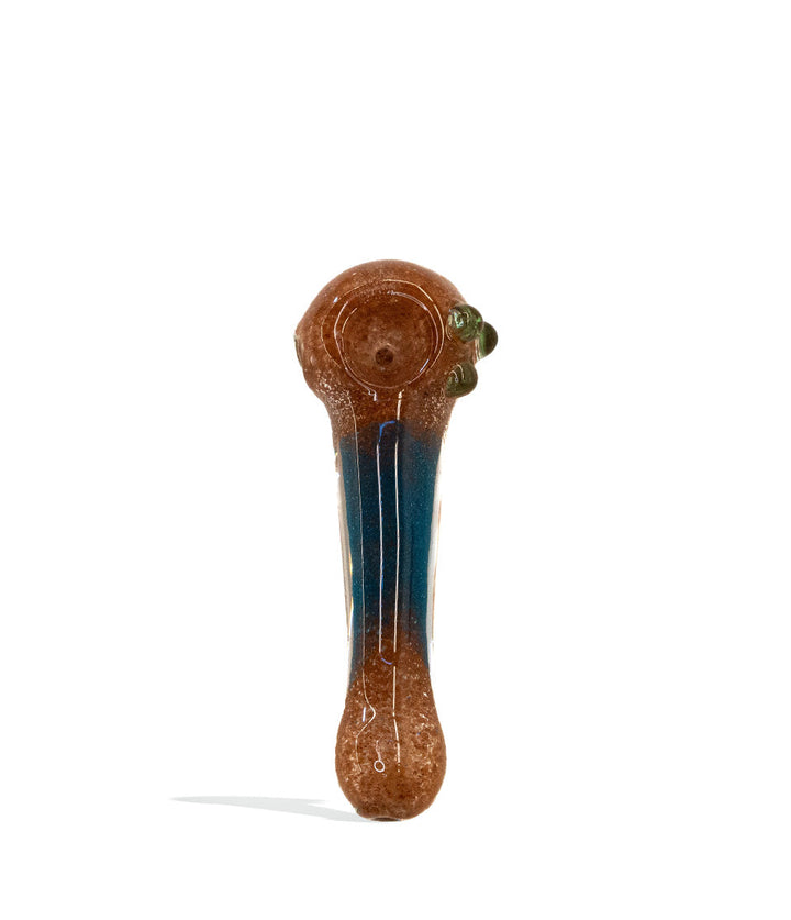 Brown/Blue 4 inch Colored Handpipe on white background