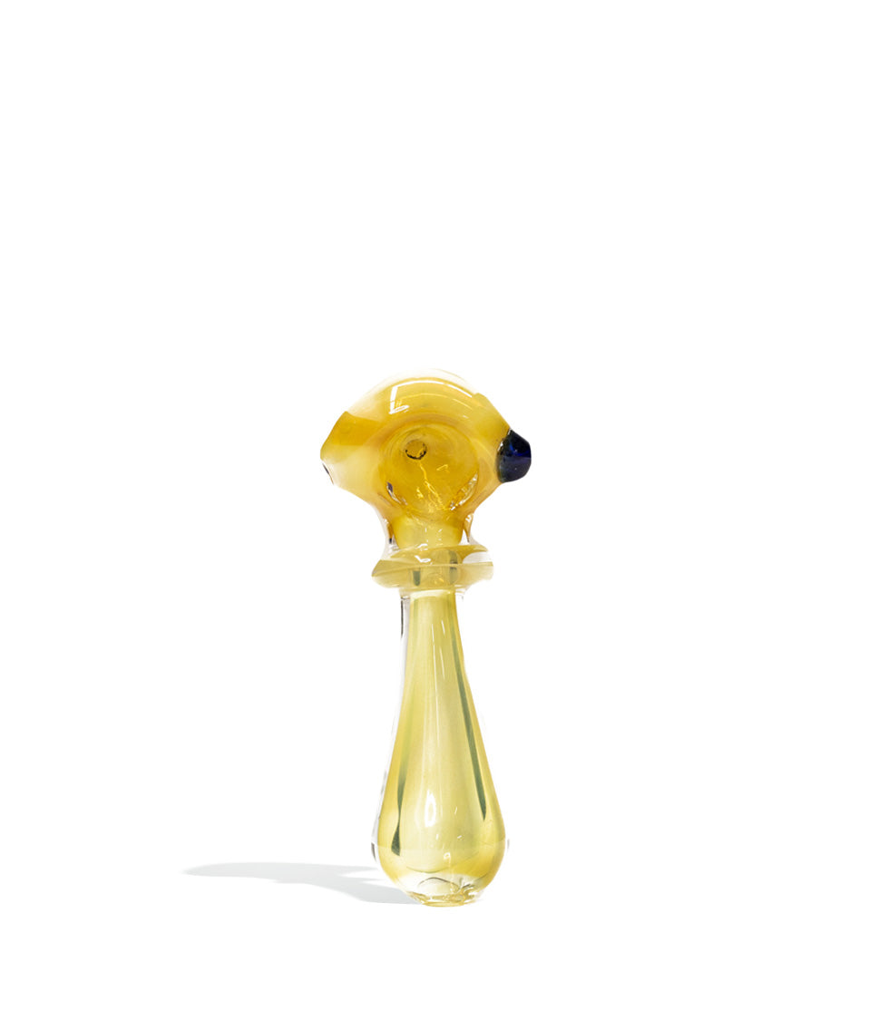 3 Inch Gold Rim Spoon Handpipe on white background