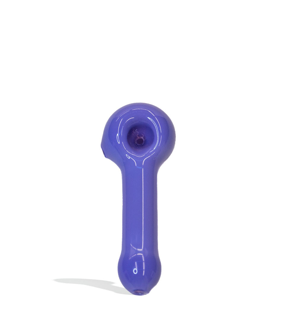Purple 4.5 inch US Milky Glass Hand Pipe on white background