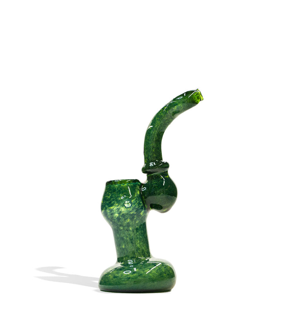 6 inch Premium Green Bubbler on white background