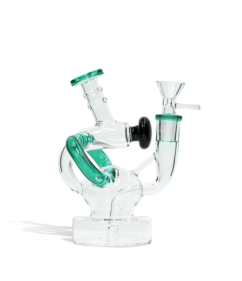 Mint 6 Inch Recycler Oil Rig with 14mm Bowl on white background