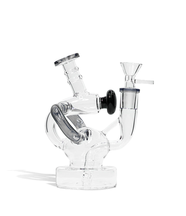 Grey 6 Inch Recycler Oil Rig with 14mm Bowl on white background