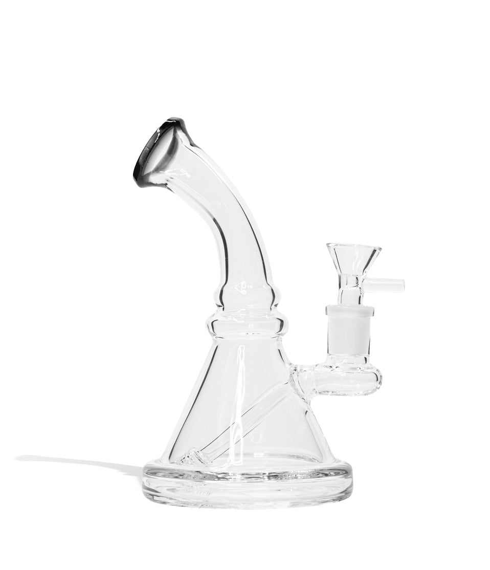 Black 7 Inch 5mm Thick Banger Hanger with Funnel Bowl on white background
