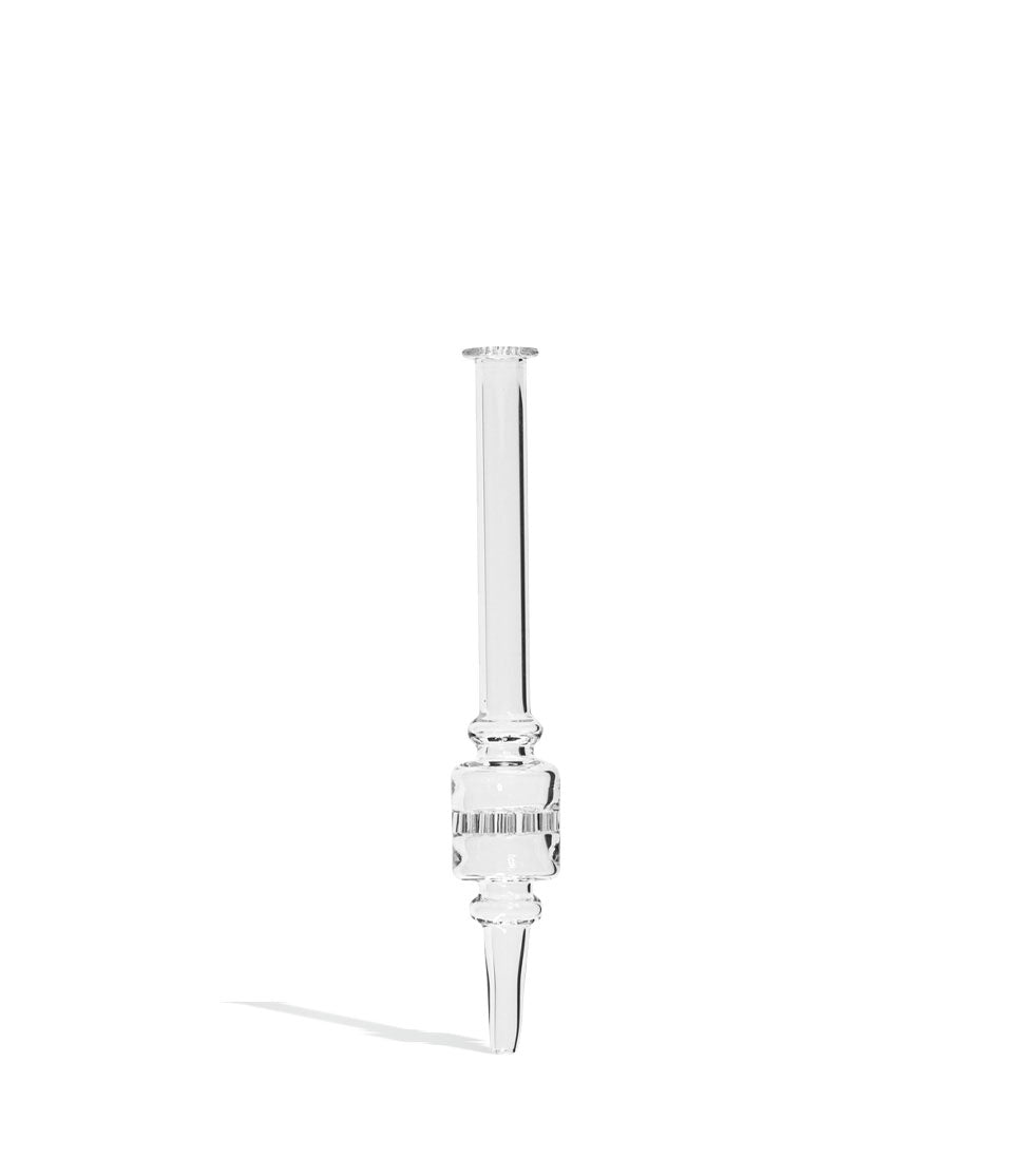 7 inch Clear Nectar Straw with Honey Comb Perc on white background