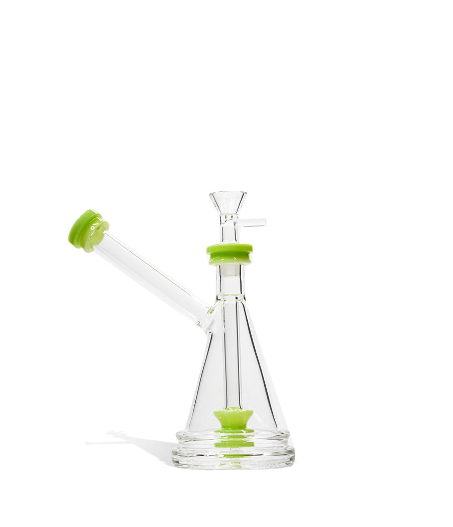 Milky Green 7 Inch Milky Colored Waterpipe with Sidearm Mouthpiece on white studio background