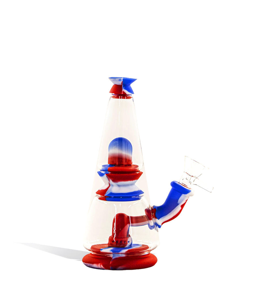 7 inch Silicone Water Pipe with Silicone Perc on white background