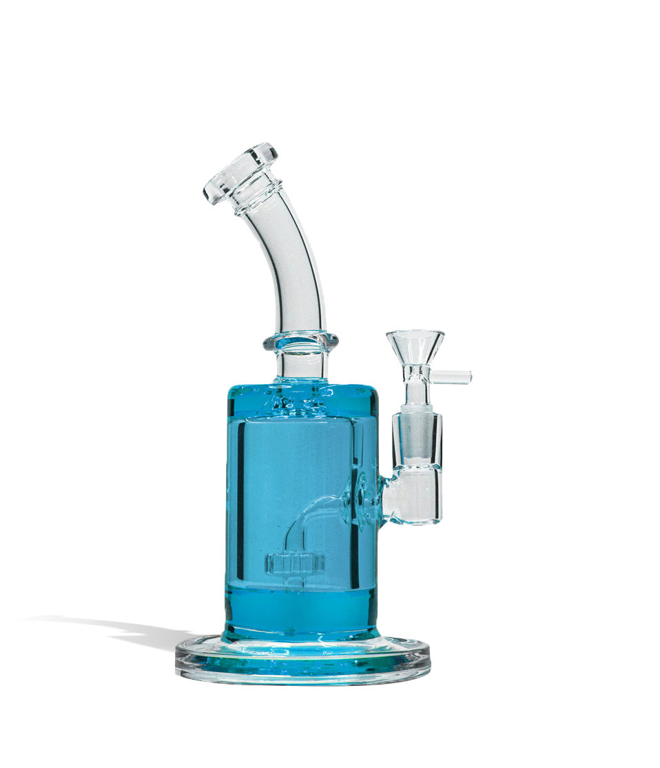 Blue 9 Inch Glycerin Dab Rig with 14mm Joint on white background