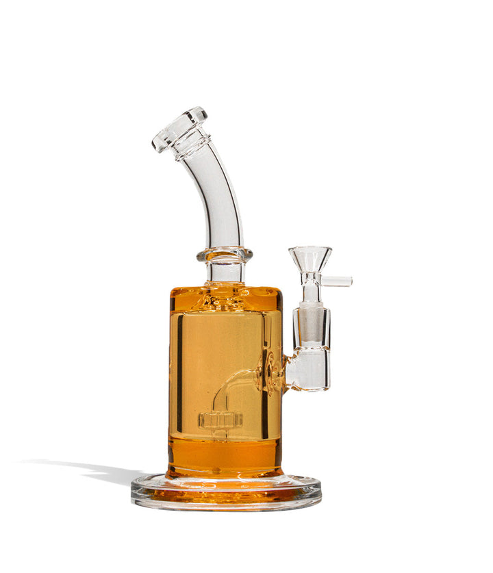Orange 9 Inch Glycerin Dab Rig with 14mm Joint on white background