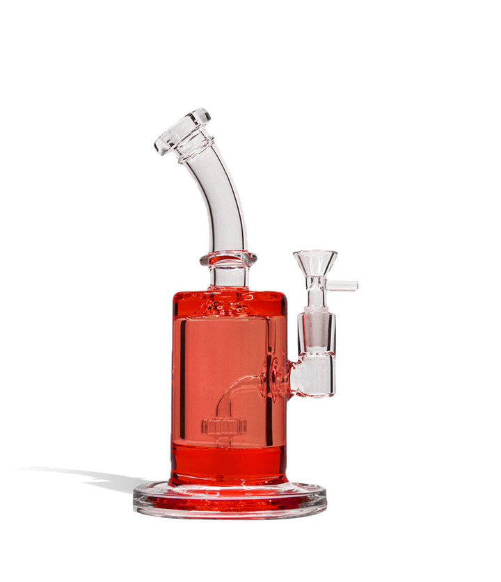 Red 9 Inch Glycerin Dab Rig with 14mm Joint on white background