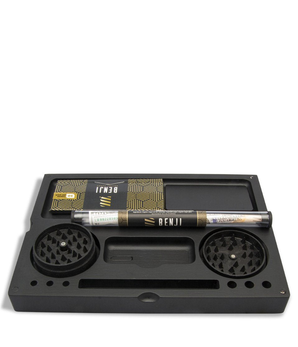 Benji Bankroll Bamboo Rolling Tray Kit-Black