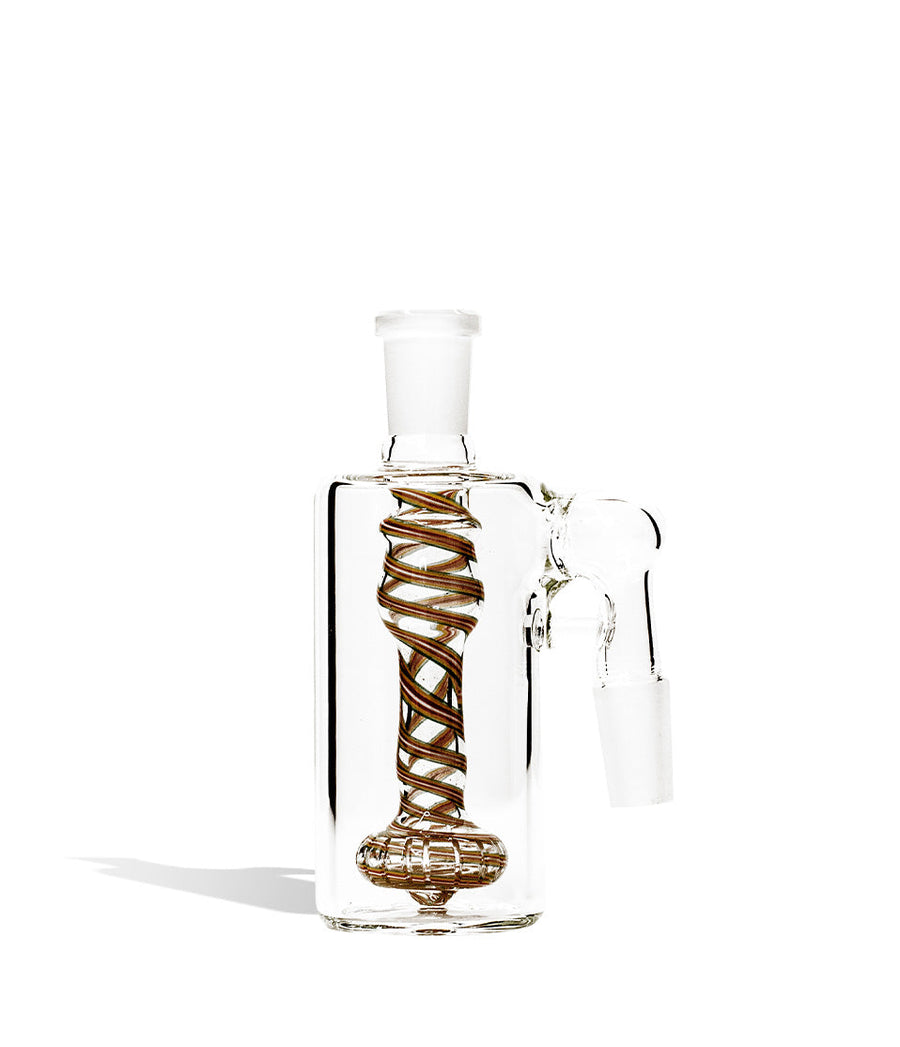 14mm Ash Catcher with Worked Perc on white background