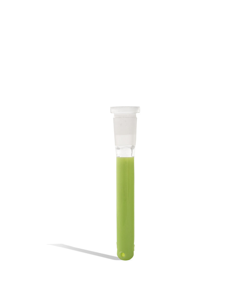 Clear/Green 3.5 inch 14mm Downstem Single Colored on white background