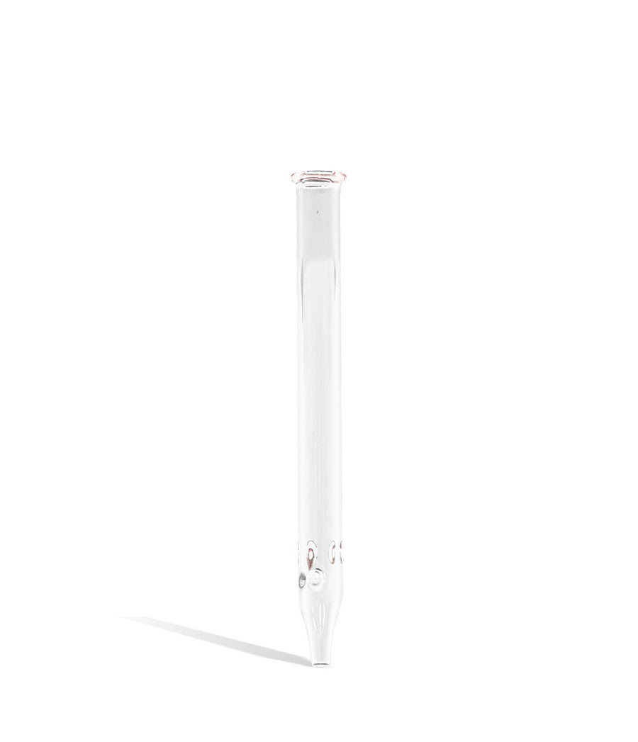 Glass Nectar Straw with Colored Mouthpiece and Stands on white background