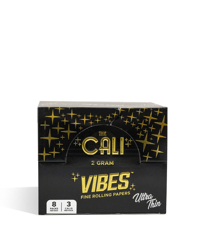 2 Gram Ultra Thin Vibes The Cali Pre Rolled Cone Display 8 3pks per Display on white studio background