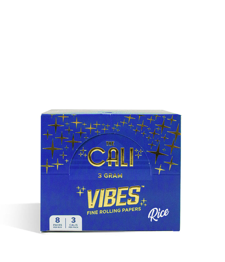 Rice 3 Gram Vibes The Cali Pre Rolled Cone Display 8 3pks per Display on white studio background