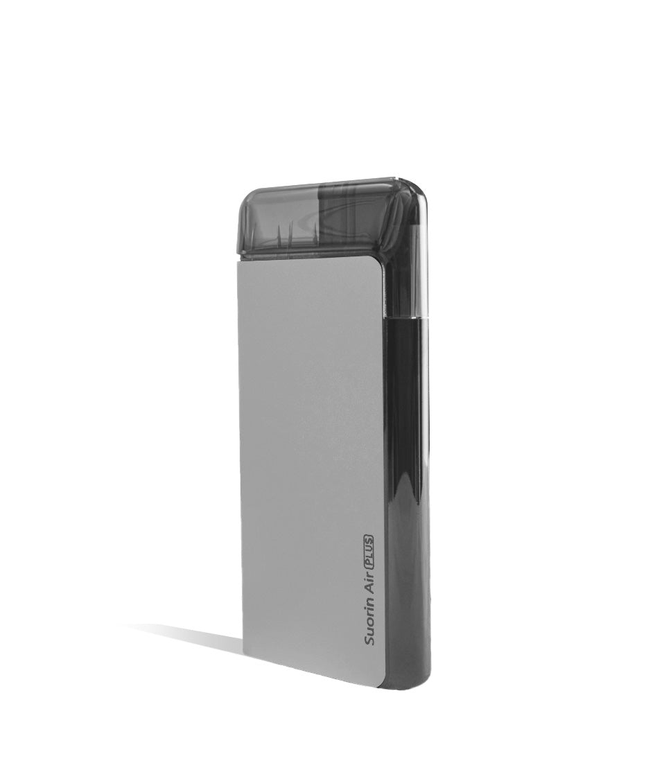 Silver side view Suorin Air Plus Starter Kit on white background