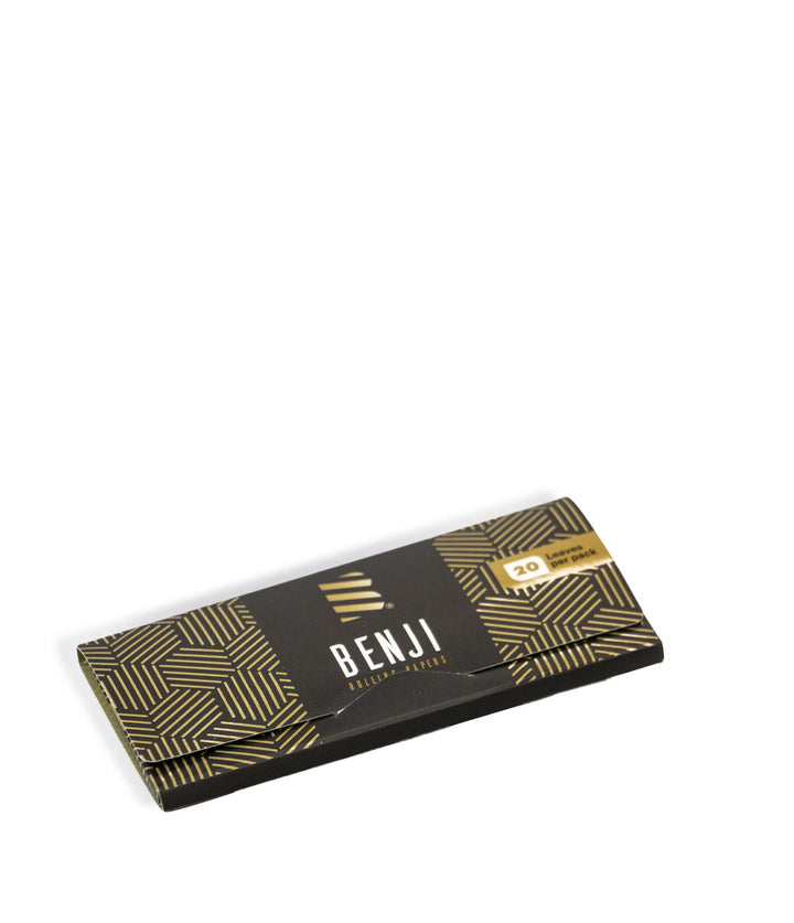 Rolling Papers Benji OG Walnut Rolling Tray with Magnetic Lid, Papers, and Cones on white background
