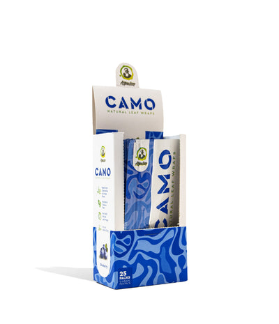 Blueberry Camo Natural Leaf Chamomile Wrap 25pk on white background