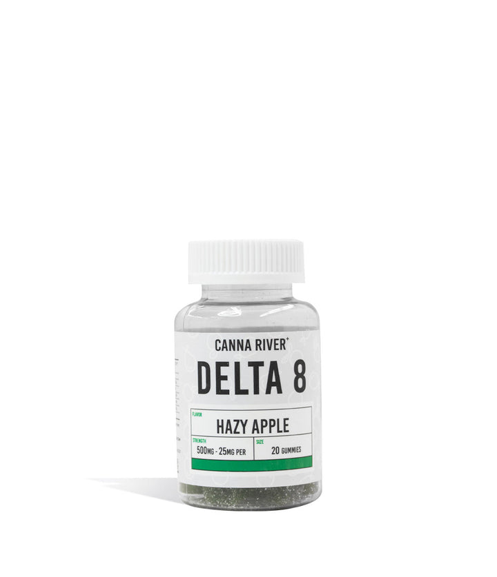 Hazy Apple Canna River 25mg D8 Gummies on white background