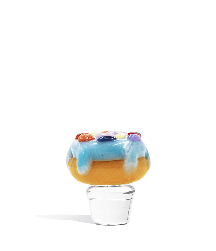Blue Donut Empire Glassworks Puffco Peak Pro Custom Carb Cap on white background