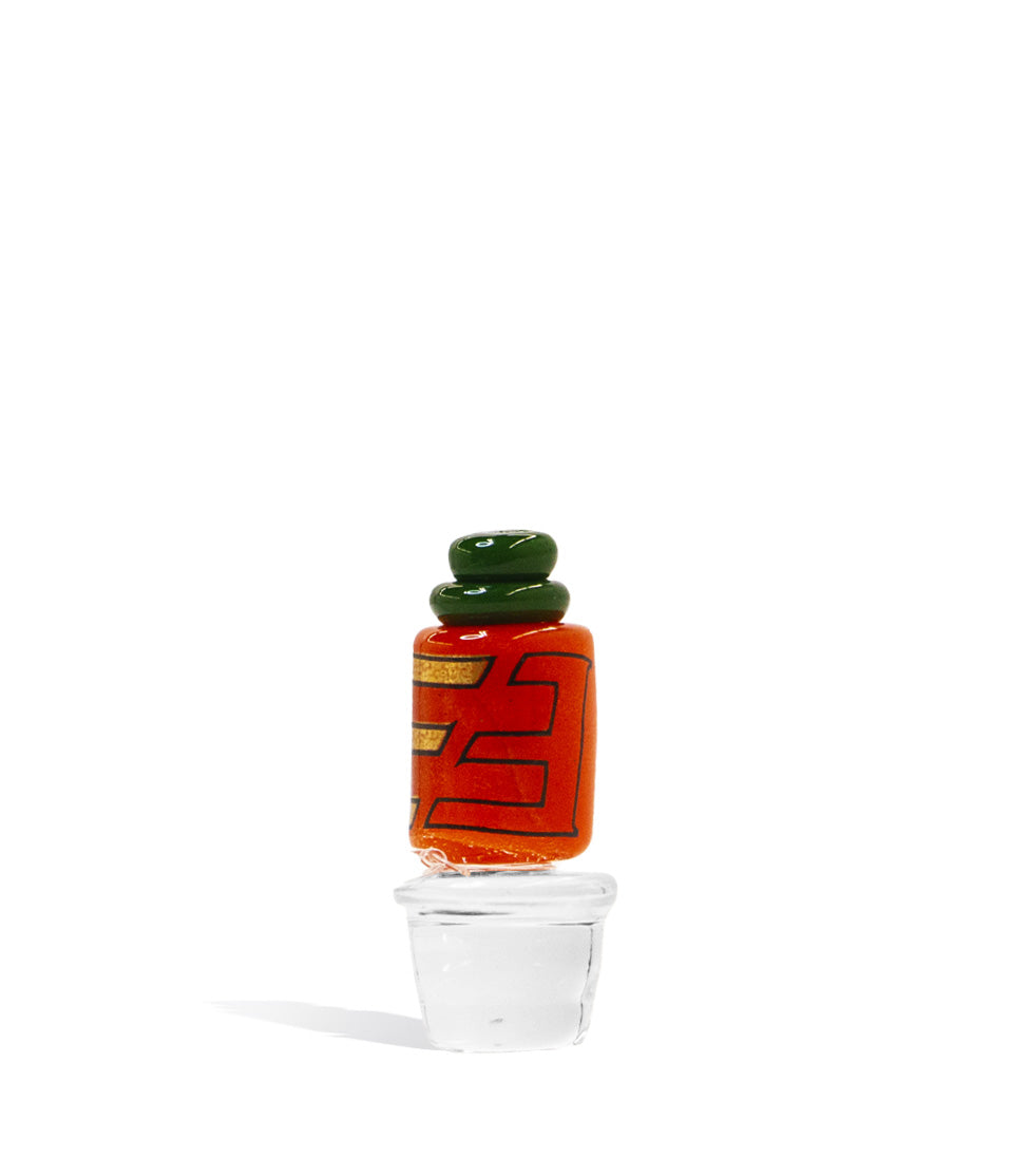 Sriracha Empire Glassworks Puffco Peak Pro Custom Carb Cap on white background