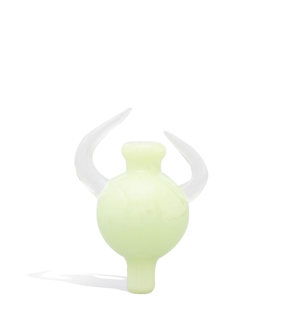 Green Colored Horned Bubble Carb Cap on white background