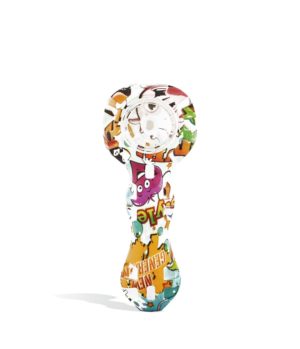 Cartoon Design Custom Designed Silicone Hand Pipe on white background