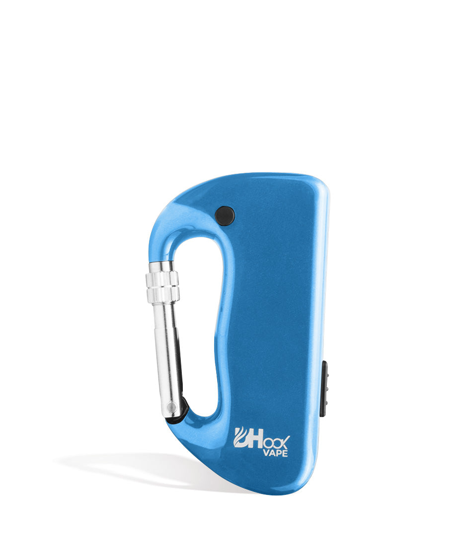 Blue front view DHook Vape Cartridge Vaporizer on white studio background