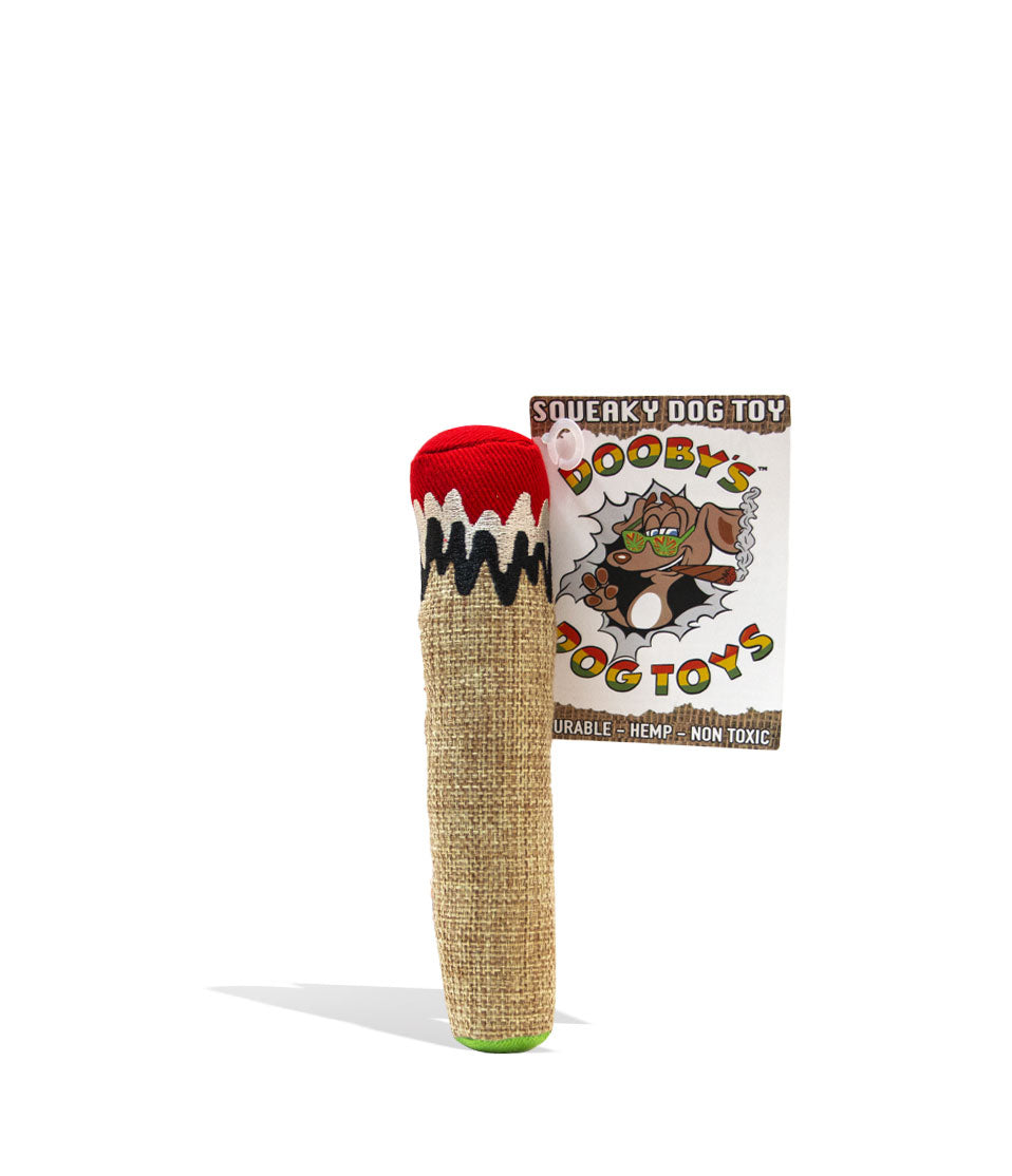 Doobys Dog Toys Small Hemp Joint Dog Toy Front View on White Background