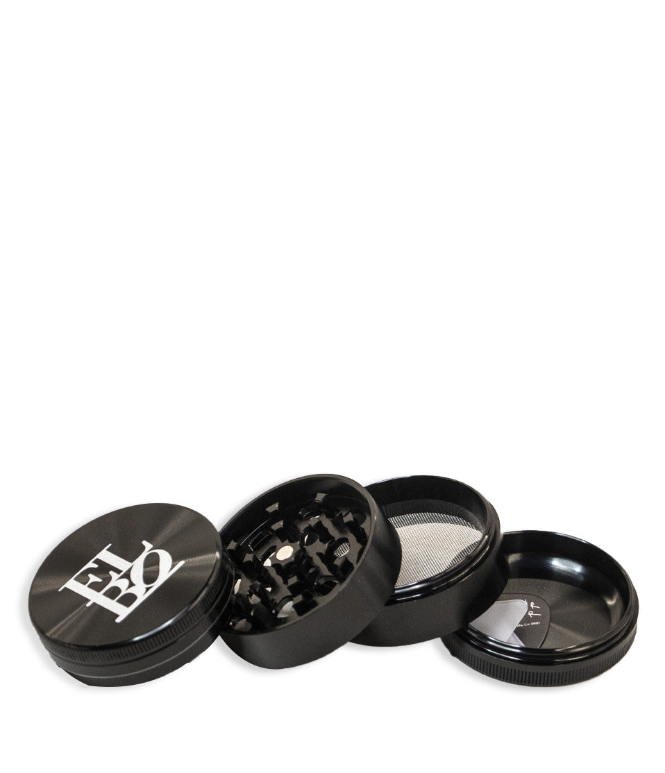 Elbo Glass 55mm Grinder black open view on white background
