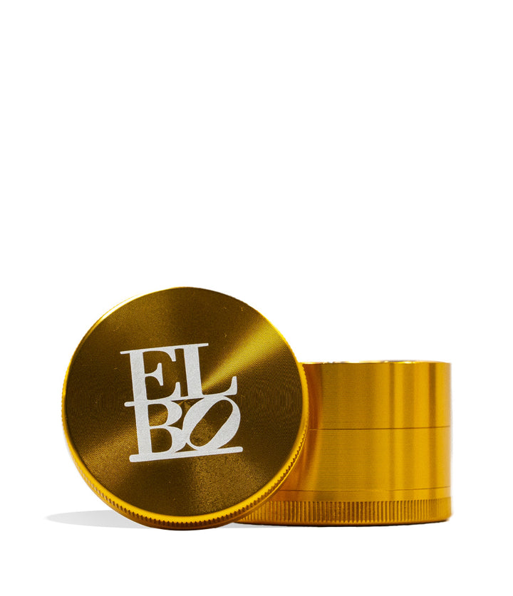 Elbo Glass 55mm Grinder Gold front view on white background
