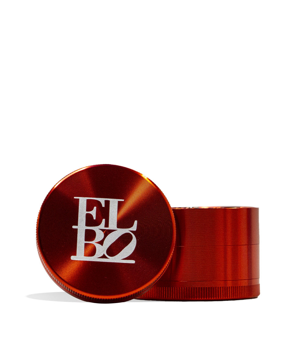 Elbo Glass 55mm Grinder Red front view on white background