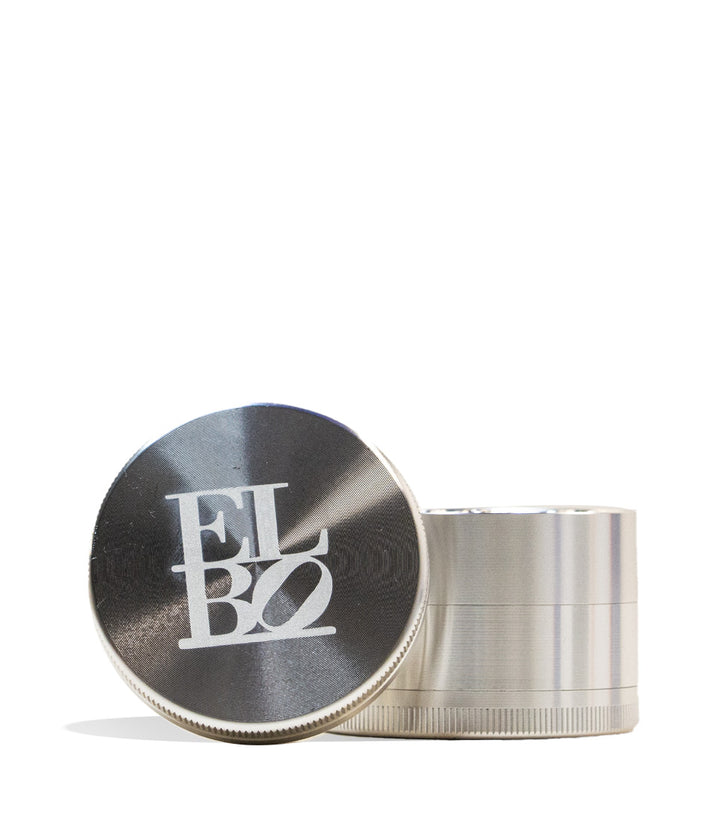 Elbo Glass 55mm Grinder Silver front view on white background