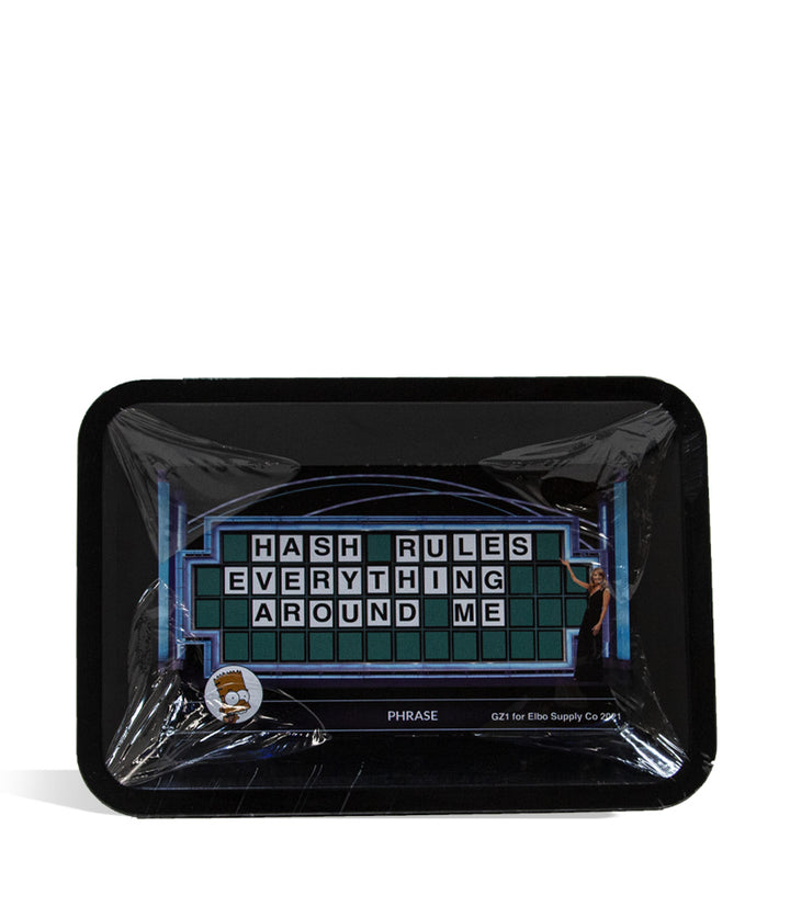 Elbo Glass Gameshow Metal Rolling Tray large on white background