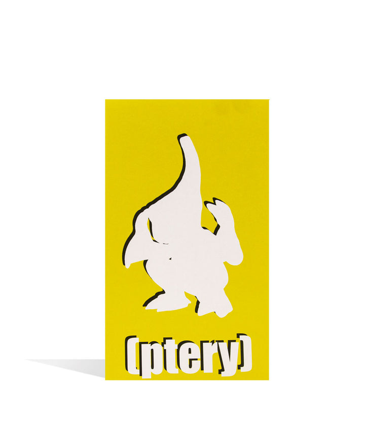 Elbo Glass Yellow Ptery Vinyl Figure packaging on white background