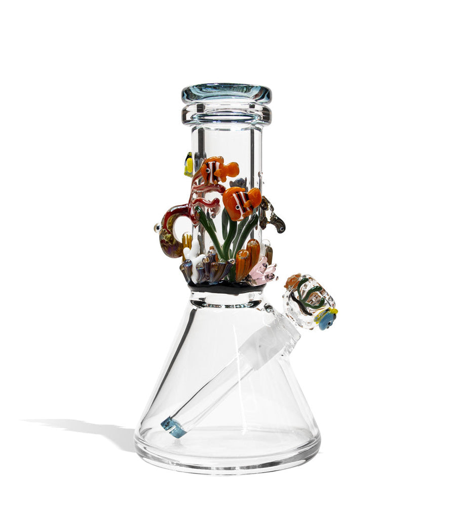 Empire Glassworks Under the Sea Baby Beaker on white background